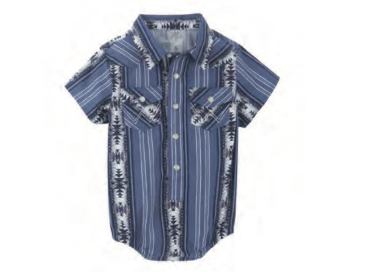 Wrangler Boy's Western Bodysuit In Navy