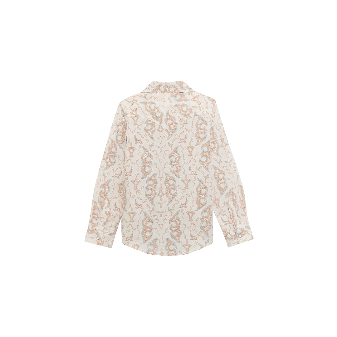 Wrangler Girl's Western Snap Long Sleeve Shirt - Wrangler