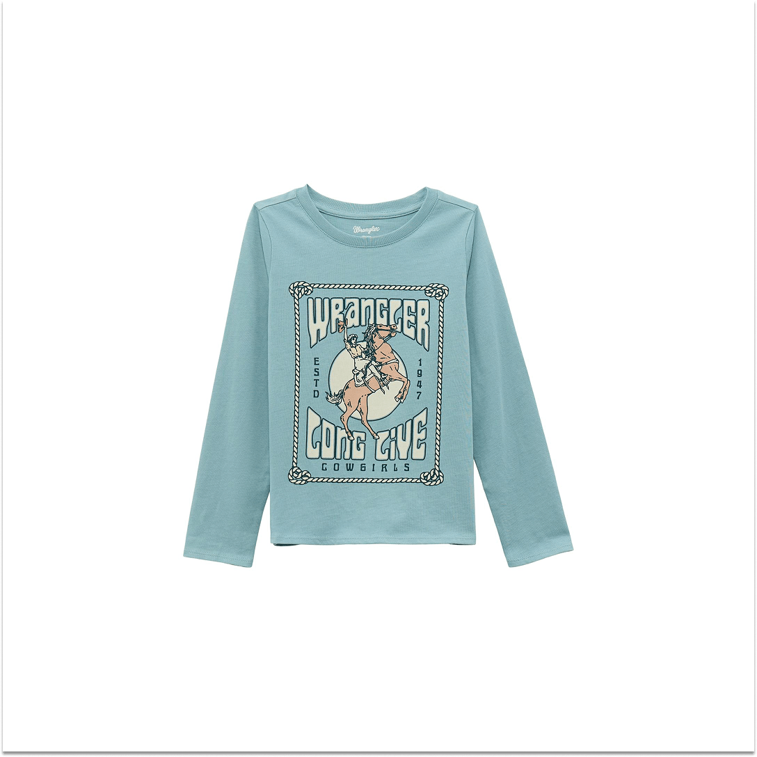 Wrangler Girls Western Top Blue - Wrangler