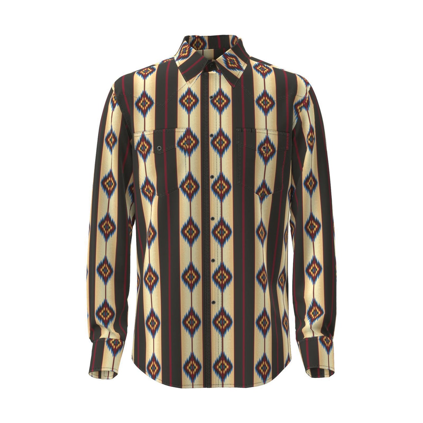 Wrangler Men's Checotah Dress Western Long Sleeve Shirt