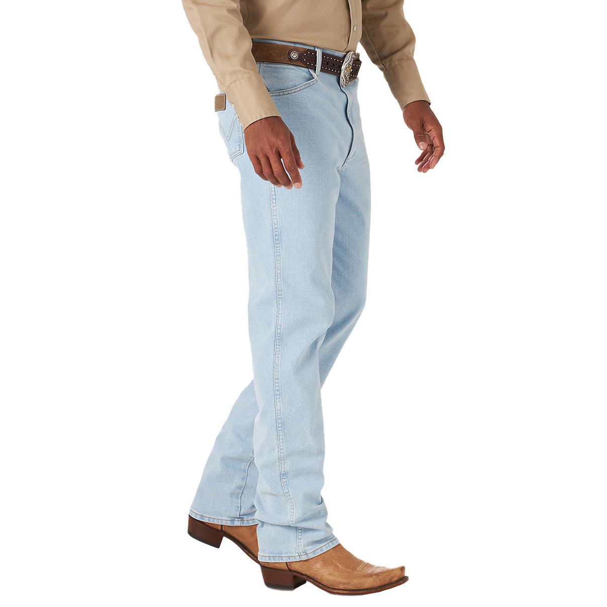 Wrangler Men's Cowboy Cut Slim Fit Active Flex Jeans Bleach