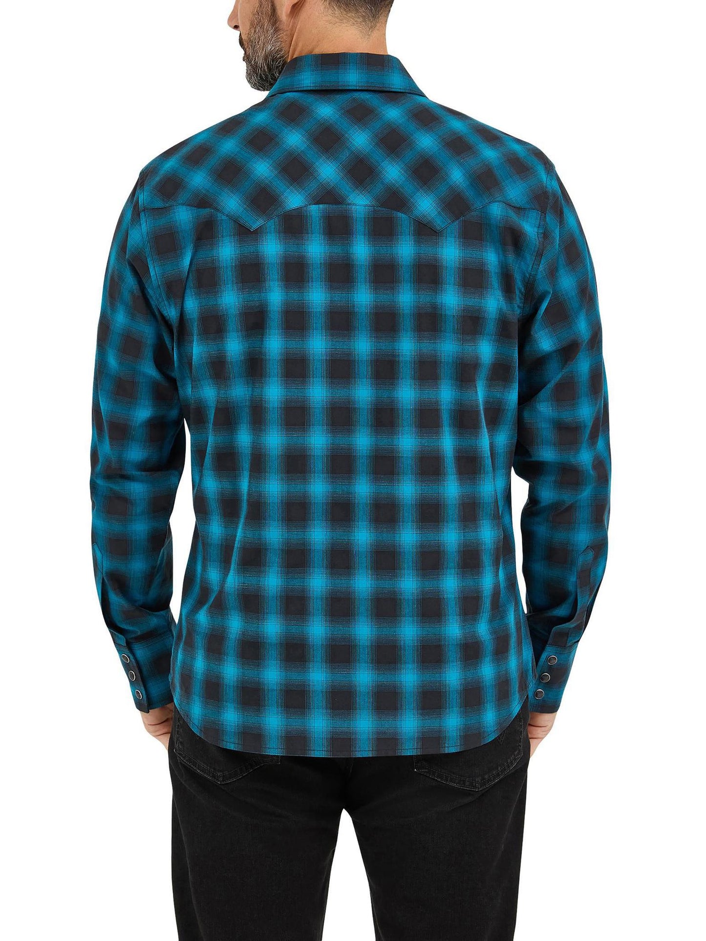 Wrangler Men's Retro Long Sleeve Western Snap Printed Shirt - Wrangler
