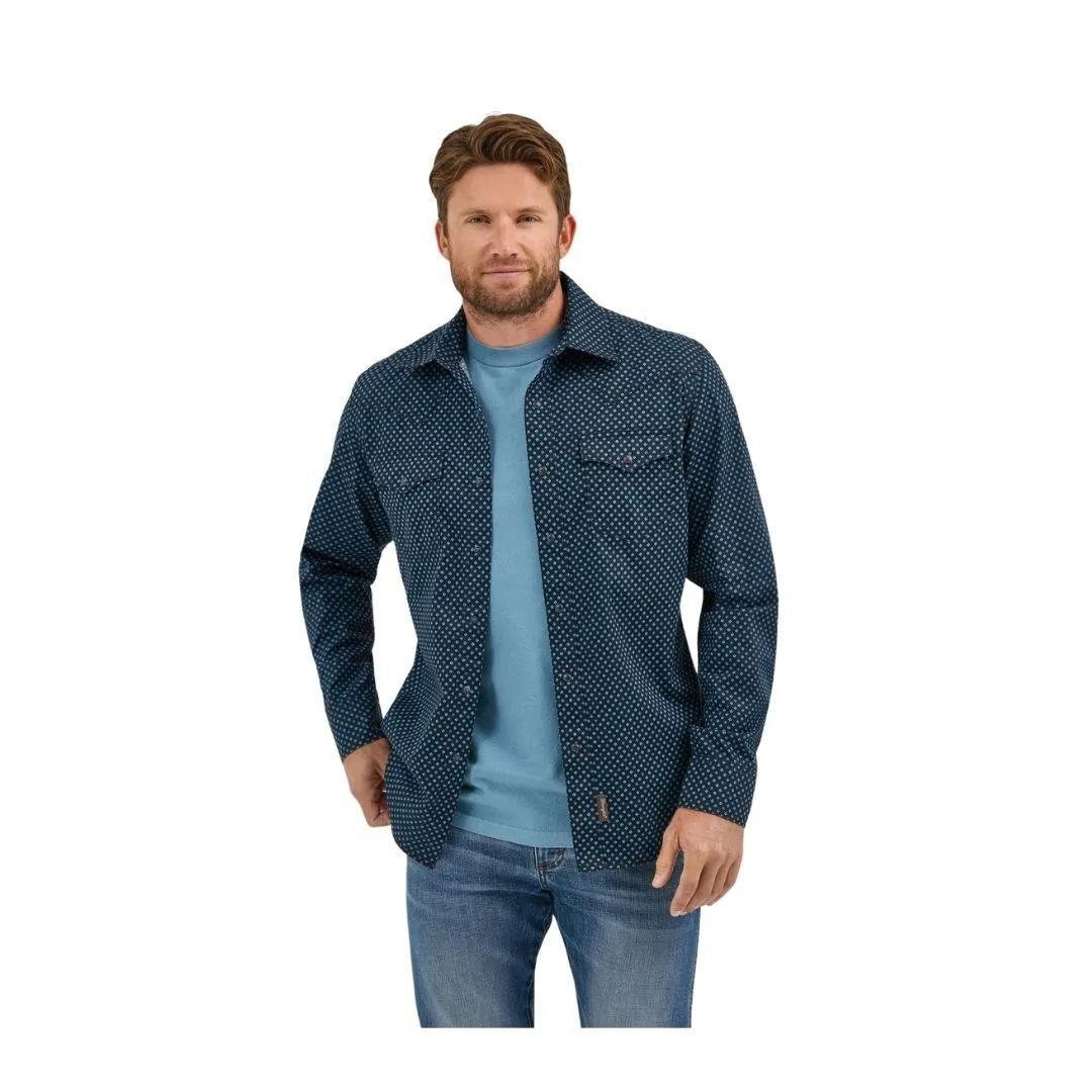 Wrangler Men's Retro Premium Long Sleeve Western Snap Printed Shirt - Wrangler