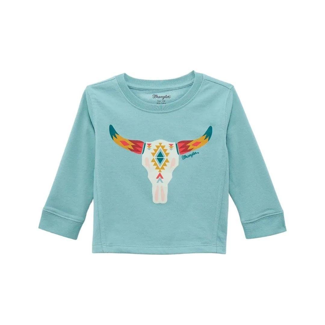 Wrangler Toddler Girls' Steer Crewneck Sweatshirt - Wrangler