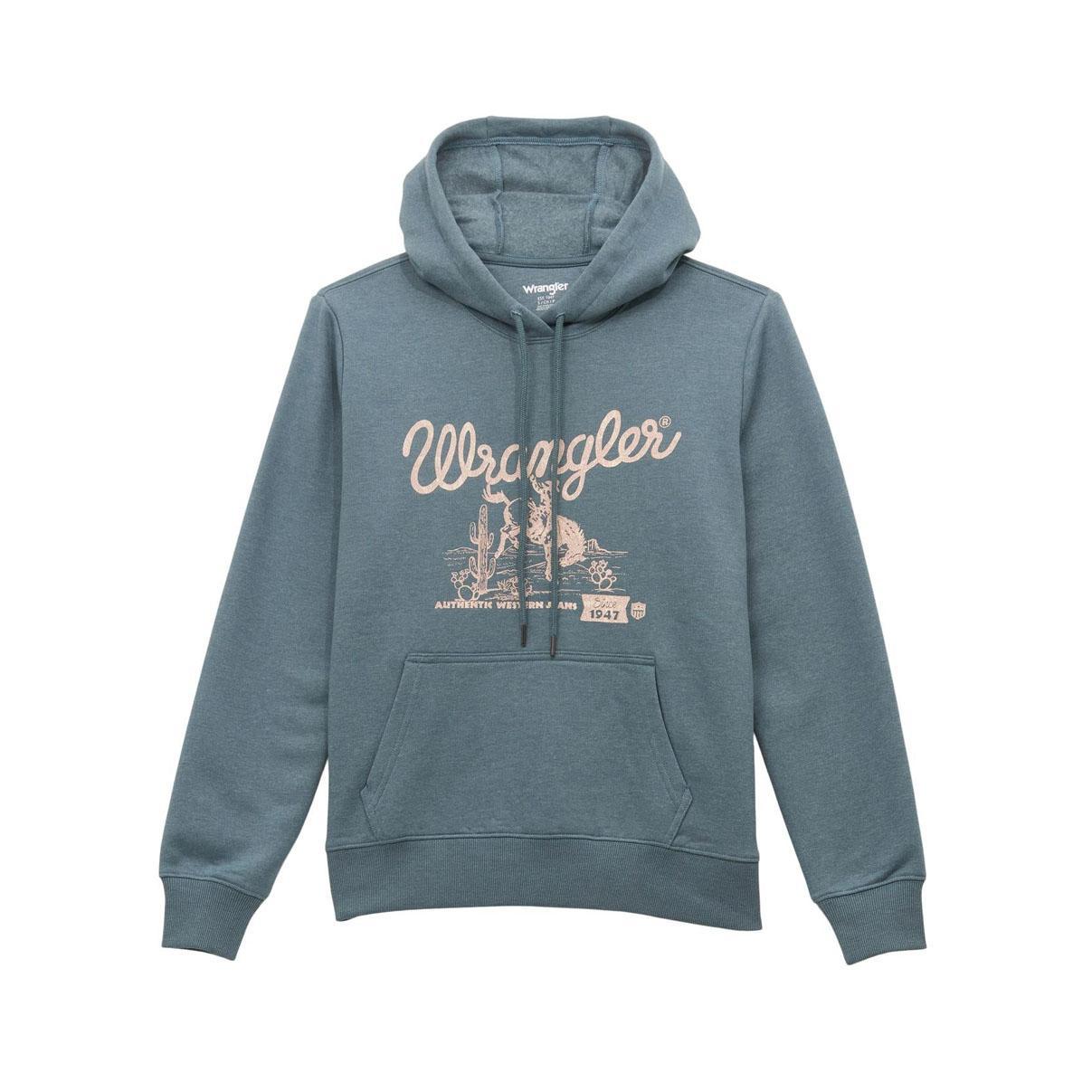 Wrangler Women's Graphic Hoodie Goblin Blue