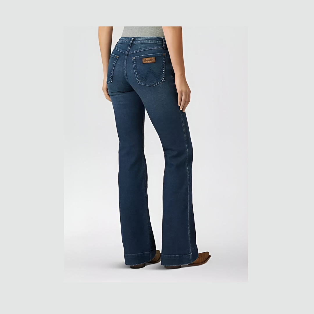 Wrangler Women's Jeans Mae Mid Rise Trouser Flare