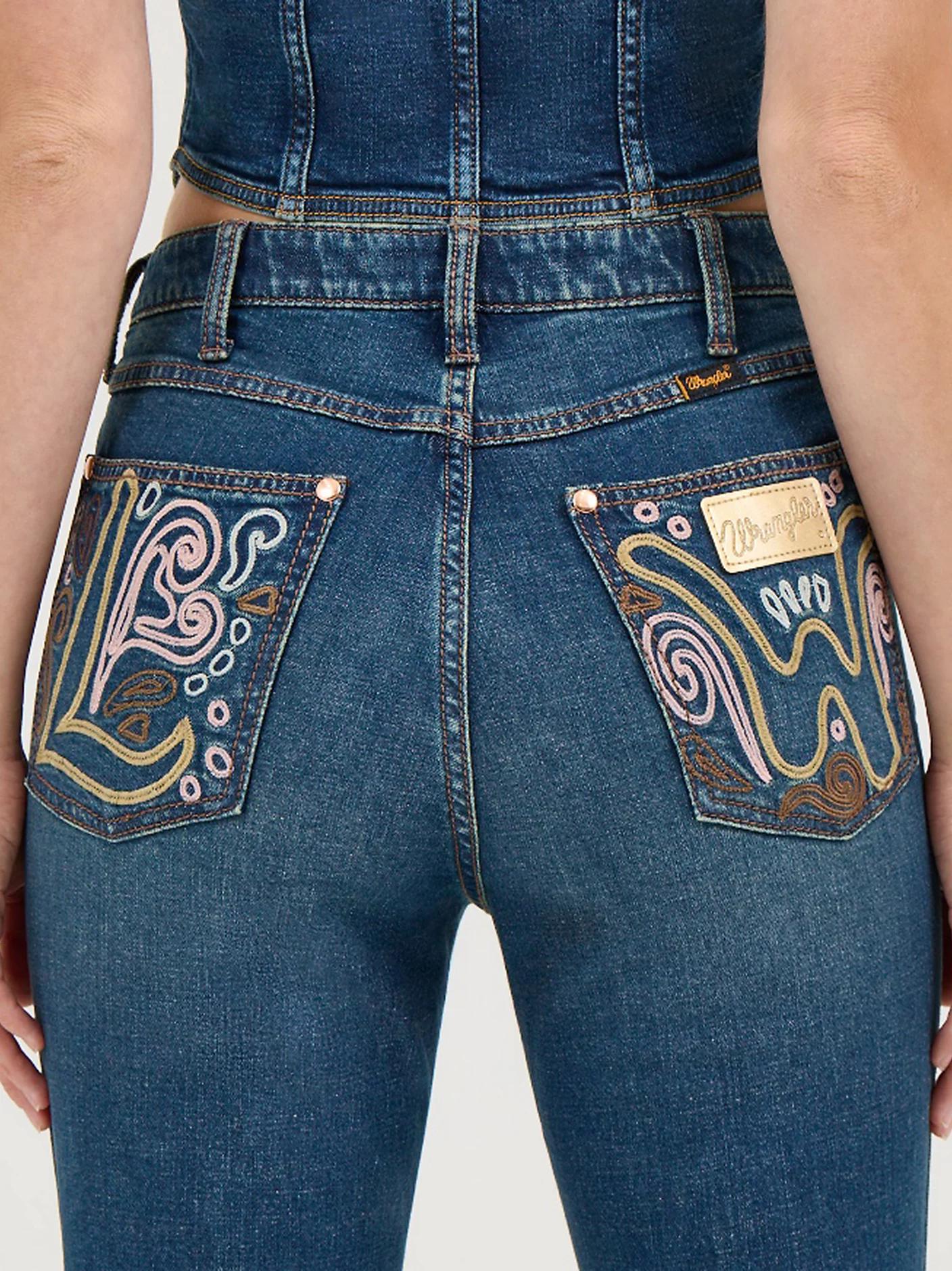 Wrangler Women's Lainey Wilson Embroidered Bell Bottom Jeans