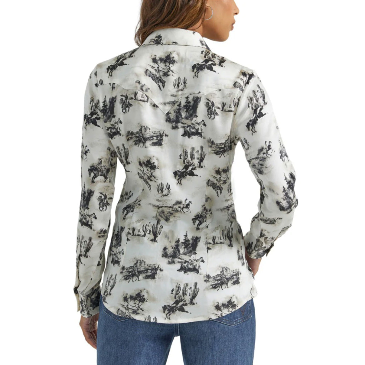 Wrangler Women's Retro Western Long Sleeve Snap Shirt