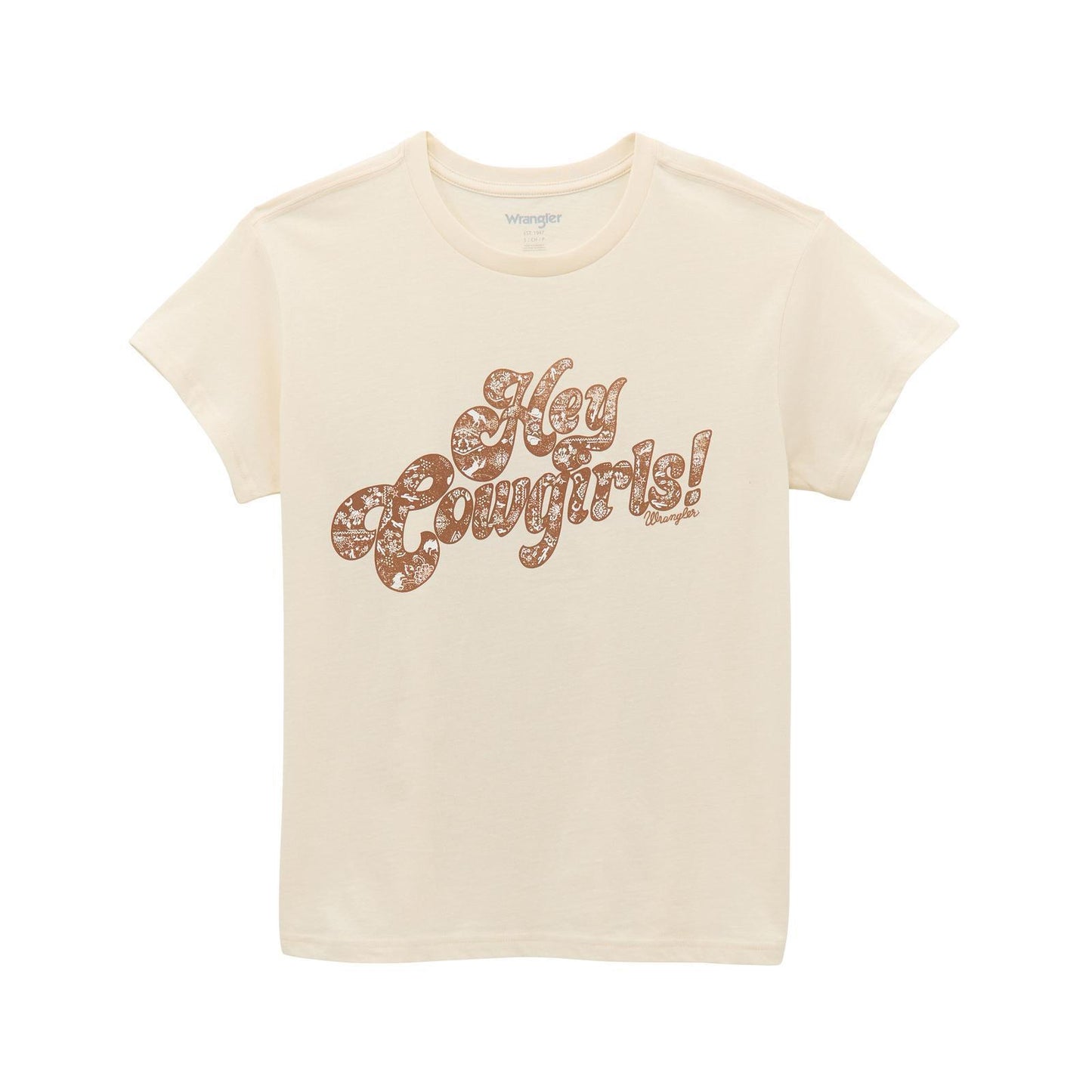 Wrangler Women's Short Sleeve Retro T-Shirt - Regular Fit - Pearled Ivory