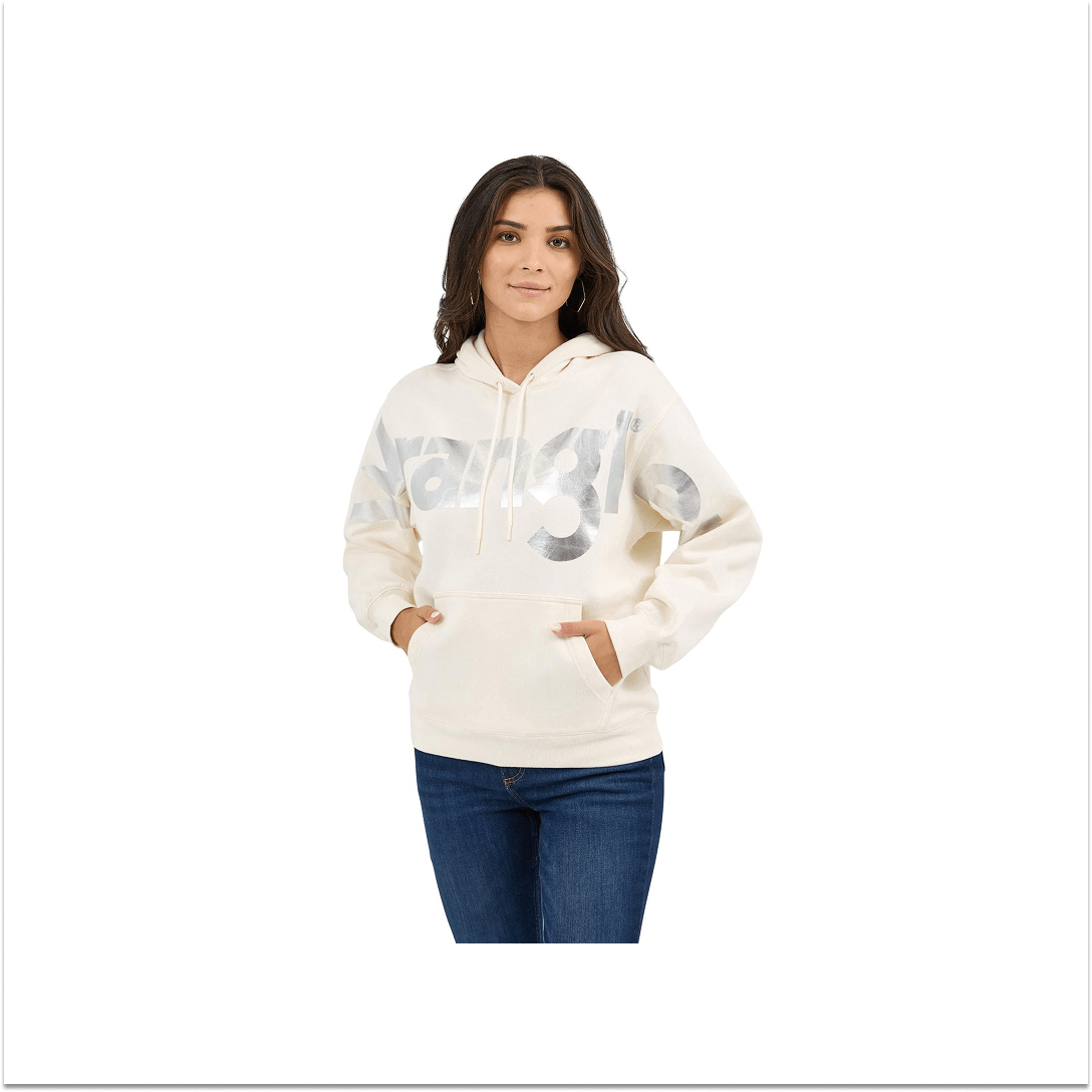 Wrangler Women's Vintage Classic Hoodie White - Wrangler