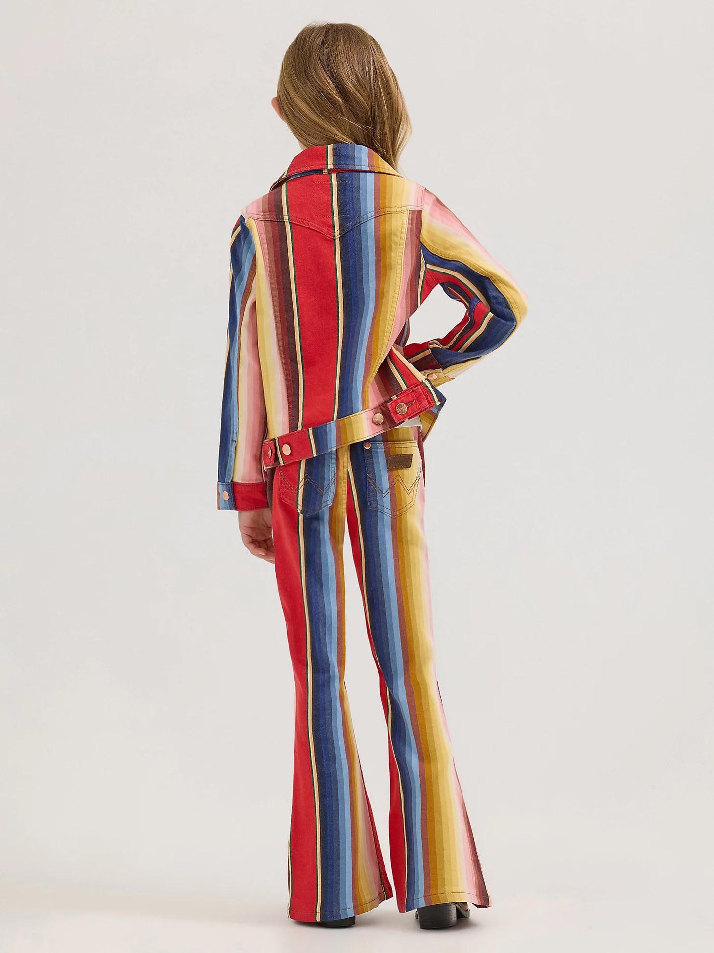 Wrangler X Lainey Wilson Girl's Rodeo Ben Stripe Flare Jeans