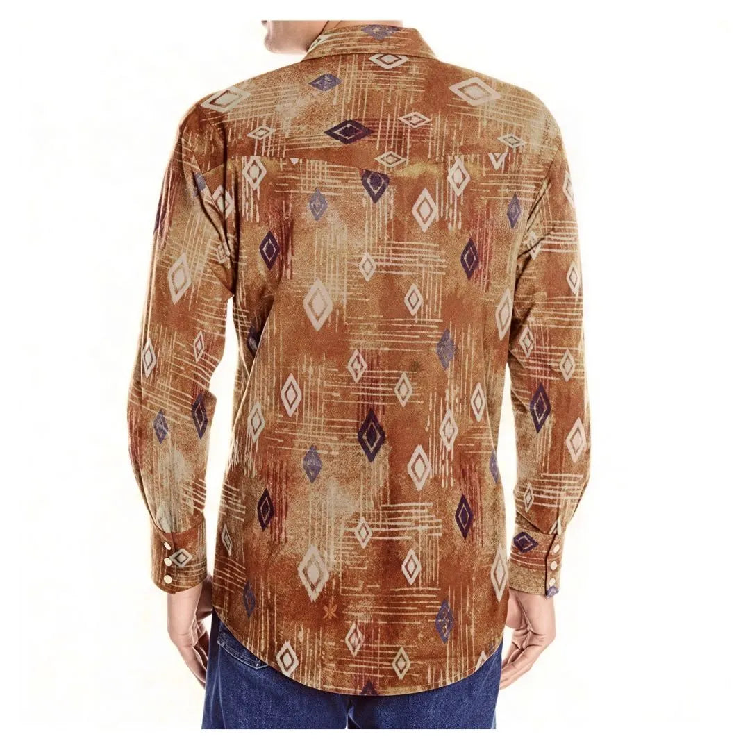 Wrangler Men’s Shirt Checotah Long Sleeve Snap