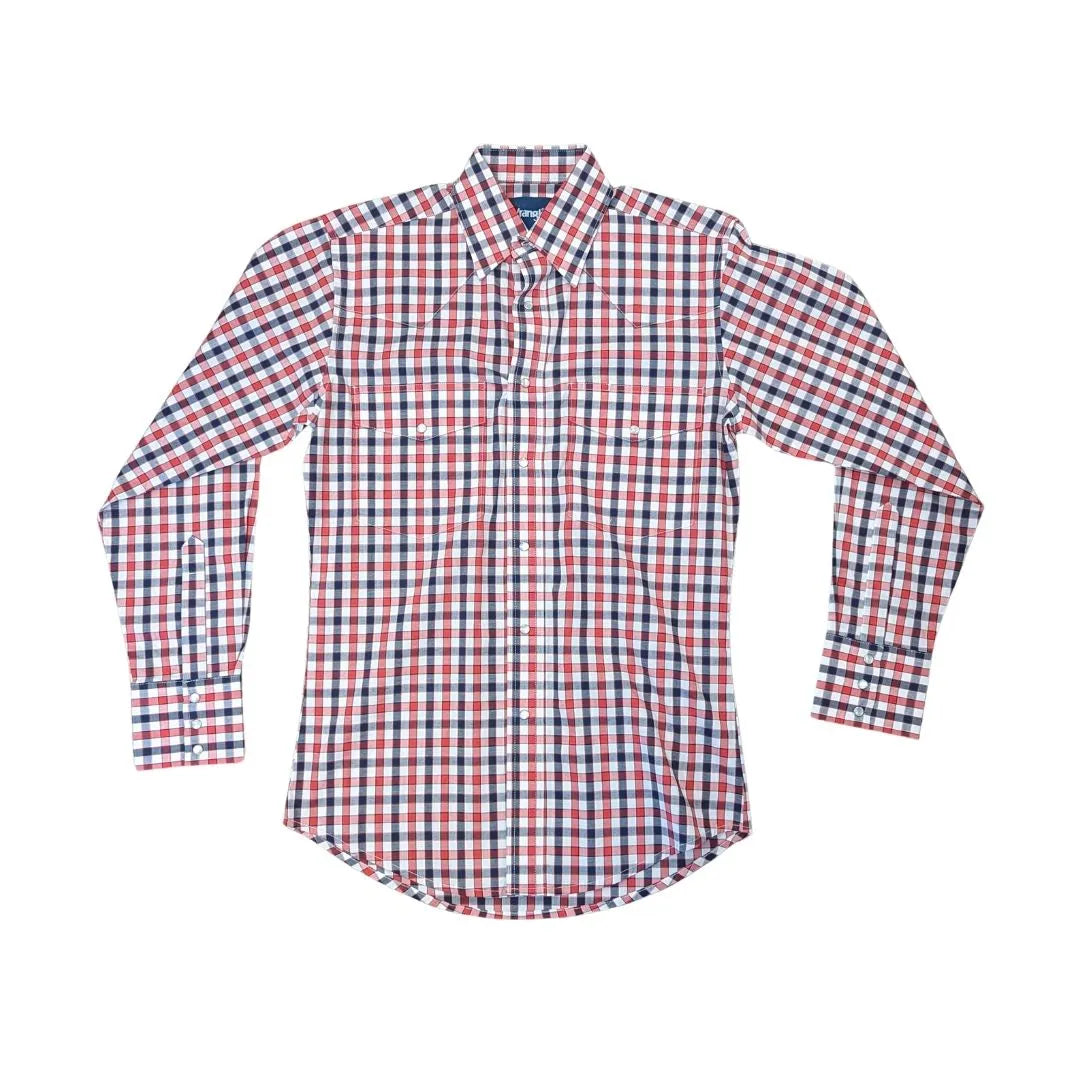 Wrangler Men’s Shirt Wrinkle Resistant Long Sleeve Snap