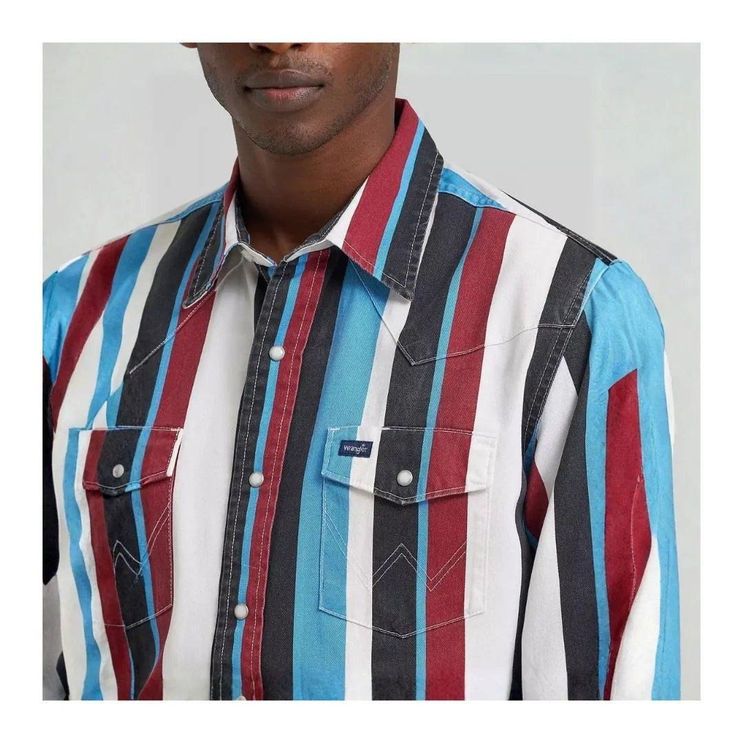 Wrangler Men's Vintage-Inspired Brushpopper Western Snap