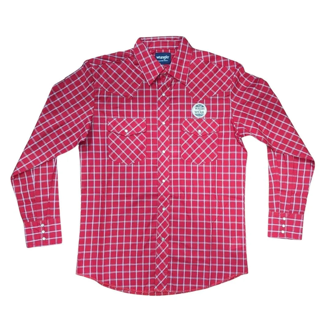 Wrangler Men's Sport Western Snap Shirt - Long Sleeves Regular Sizes - Assorted weis-western-wear