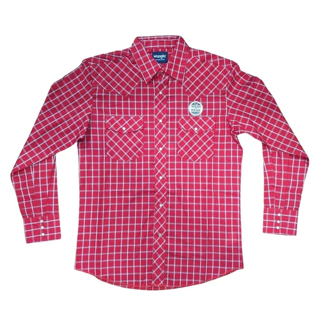 Wrangler Men's Sport Western Snap Shirt - Long Sleeves (Regular Sizes) - Assorted - Wrangler