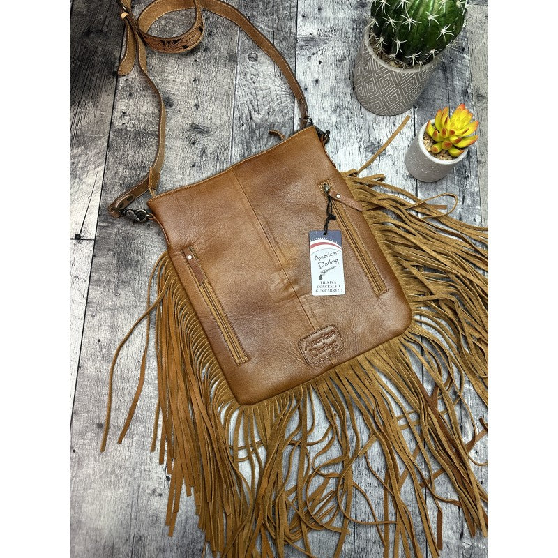 American Darling Women's Silver Cactus Western Crossbody Bag weis-western-wear