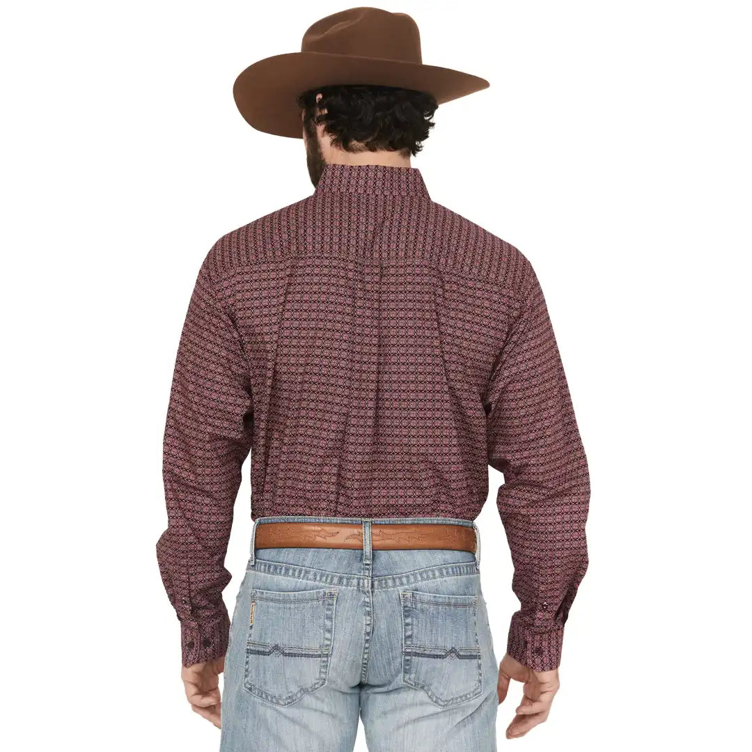 Cinch Men's Long Sleeve Purple Print Shirt