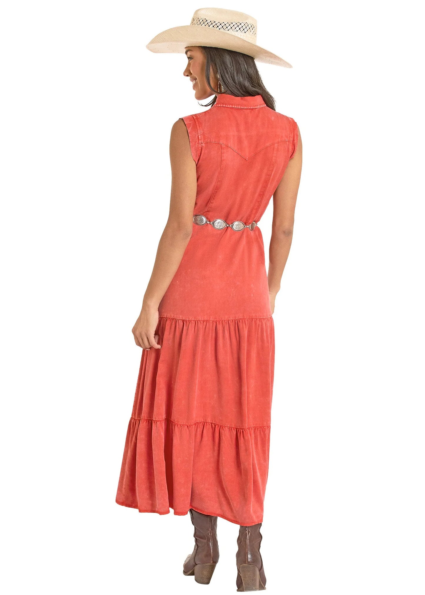 Panhandle Slim Women's Sleeves Tiered Maxi Dress weis-western-wear