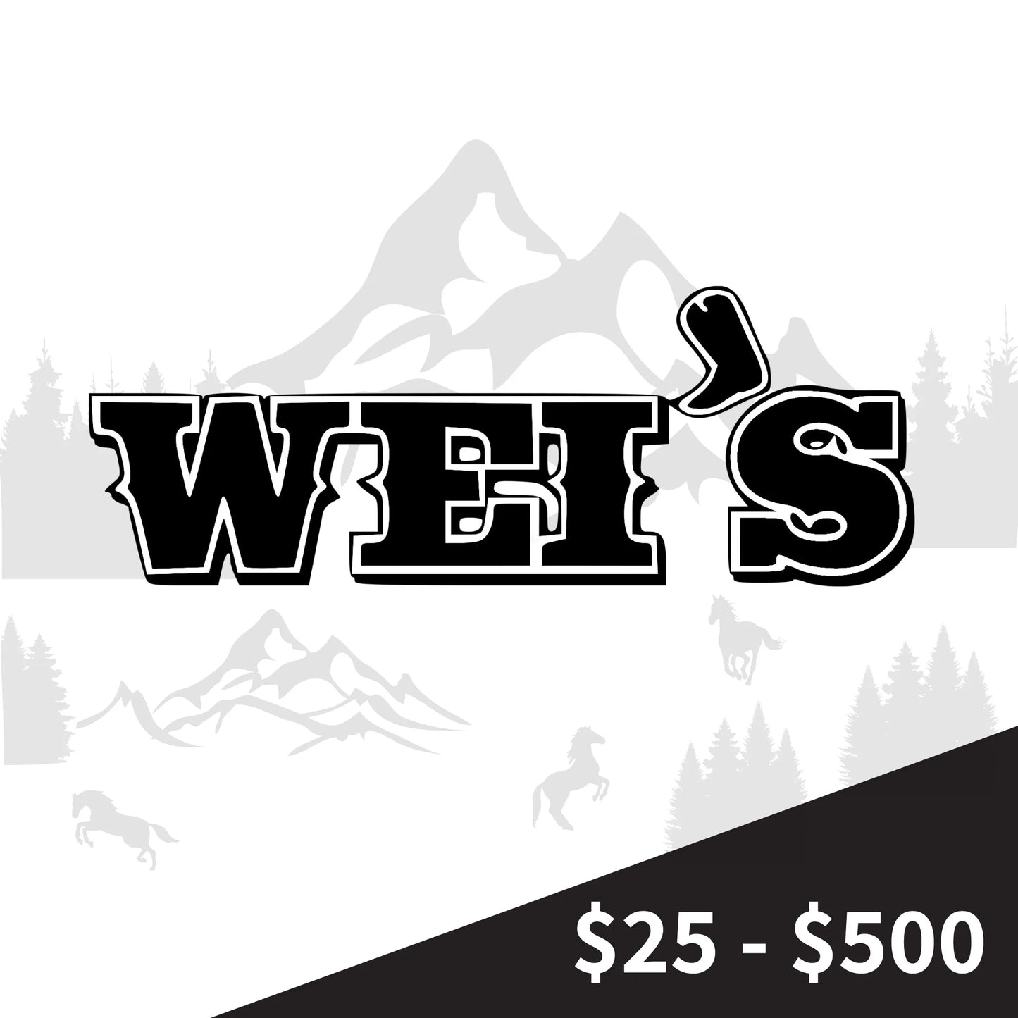 Wei's Western Wear Online E-Gift Card
