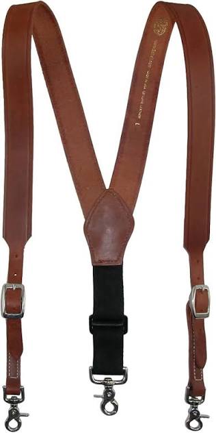 3D Belt Co. Tan Leather Suspenders