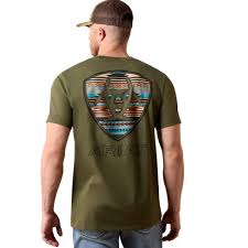 Ariat Men's Green Rust Serape Shield T-Shirt