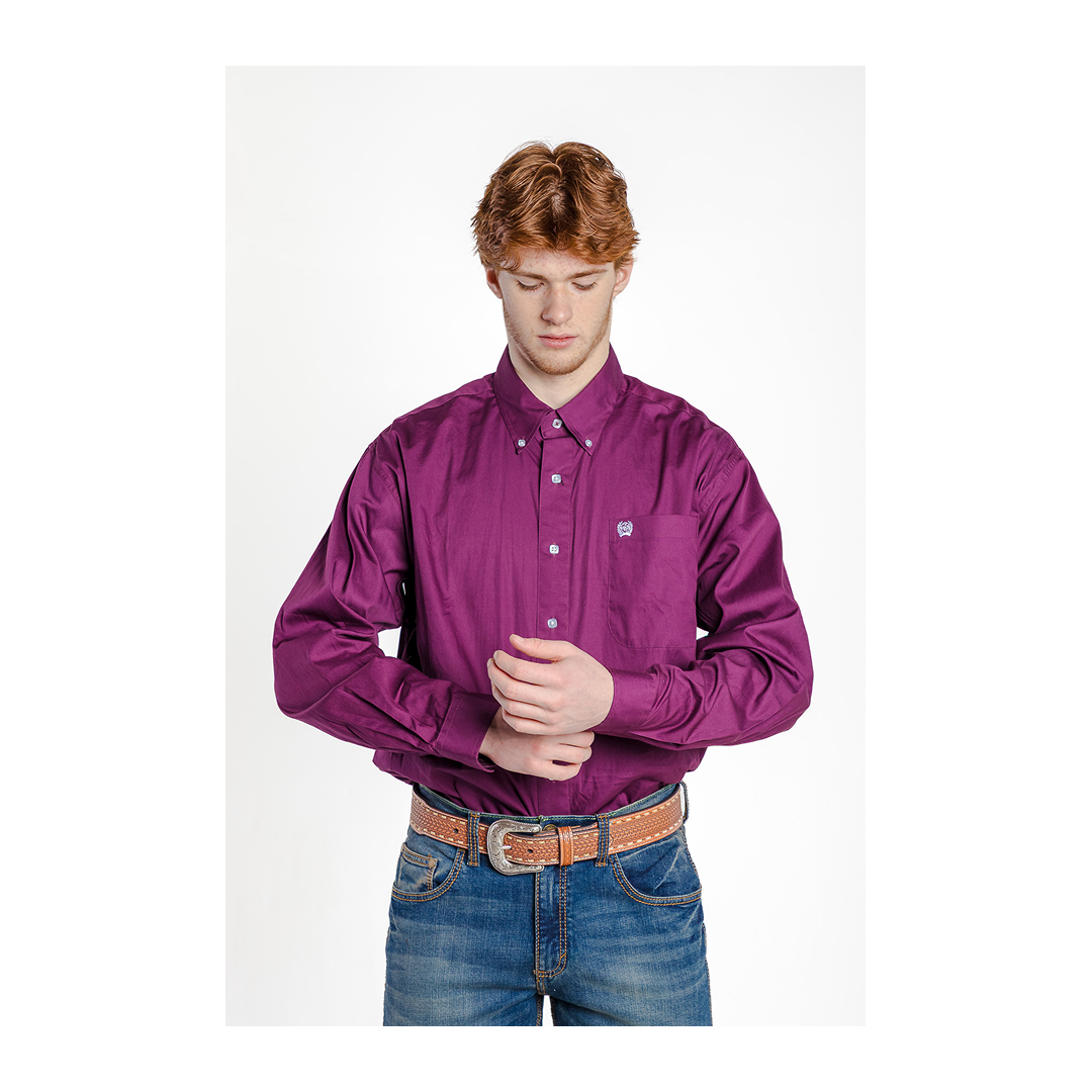 Cinch Men’s Shirt Casual Long Sleeve Square Buttons