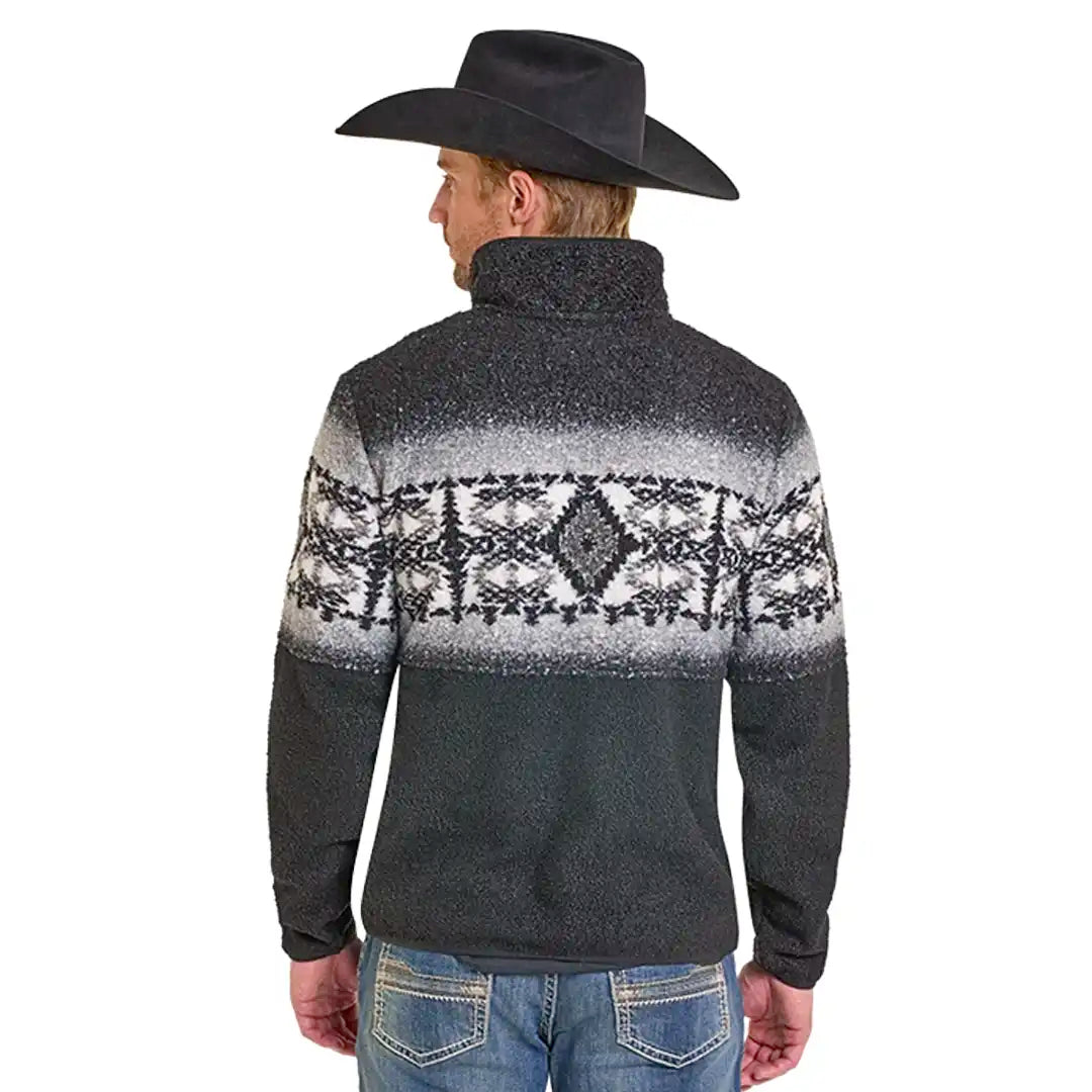 Panhandle Slim Men's Fleece Border Aztec Pullover