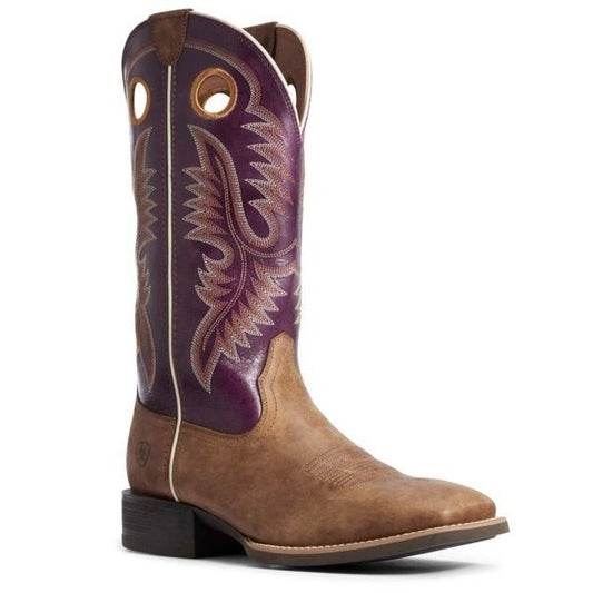 Ariat Men's Cowboy Boots Sport Teamster Brown/Purple 10033912 - Ariat