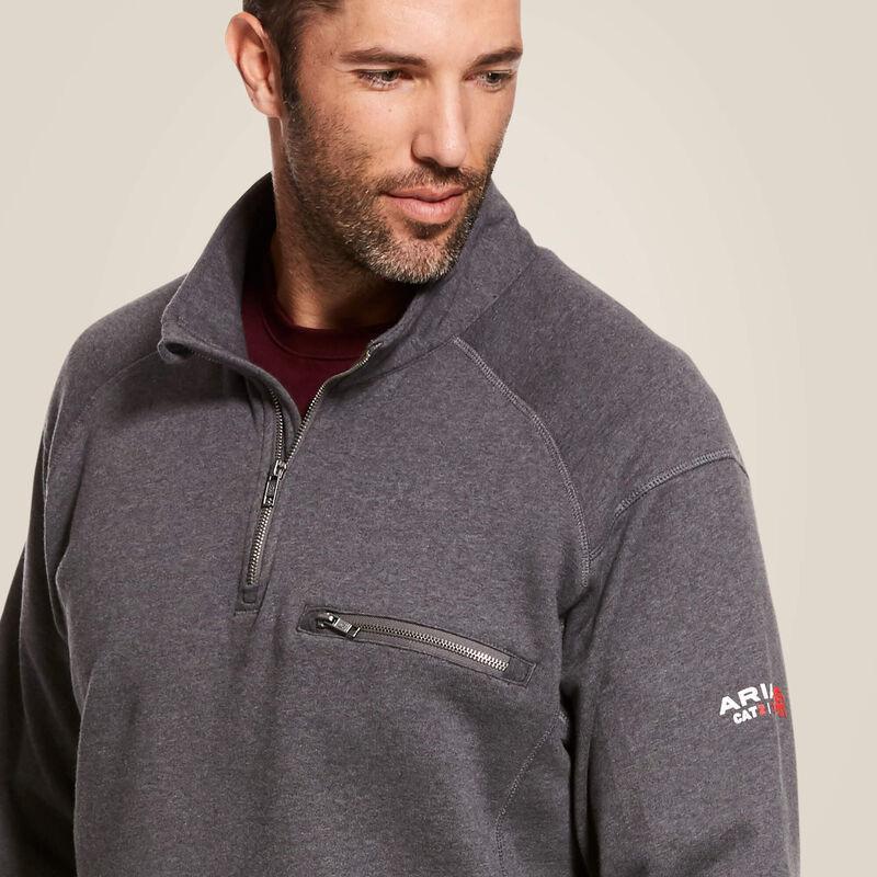 Ariat Men's Work Flame Resistant 1/4 Zip Sweater Charcoal