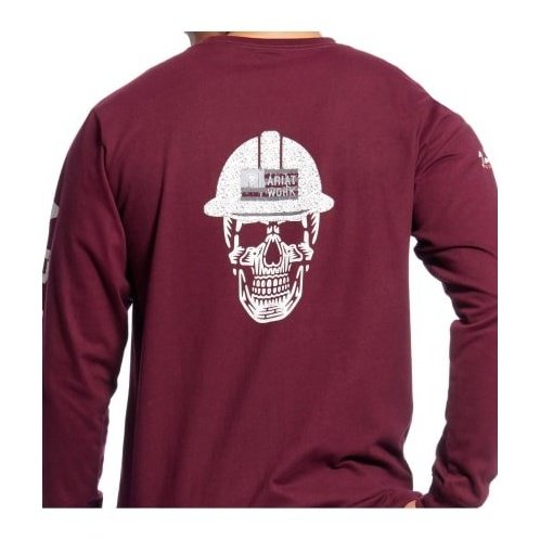 Ariat Men’s Work Shirt FR Flame Resistant Roughneck Skull Logo 10026435 - Ariat