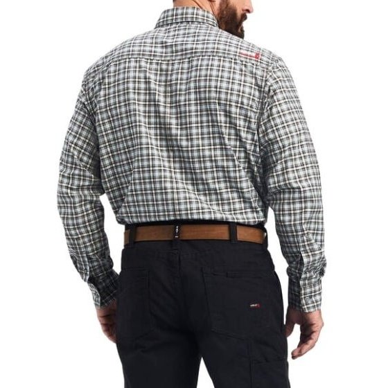 Ariat Men’s Work Shirt Flame Resistant Plaid Featherlight