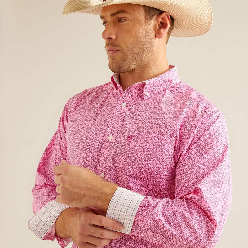 Ariat Men's Wrinkle Free Oden Rose Violet