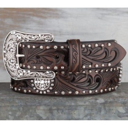 Ariat Women’s Belt Brown Concho Studded