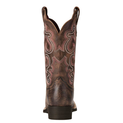 Ariat Women’s Cowgirl Boots QuickDraw Tack Room Chocolate 10021616 - Ariat