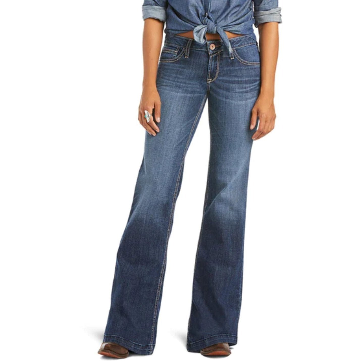 Ariat Women’s Evie Mid Rise Wide Leg Trouser Jean -Clearance