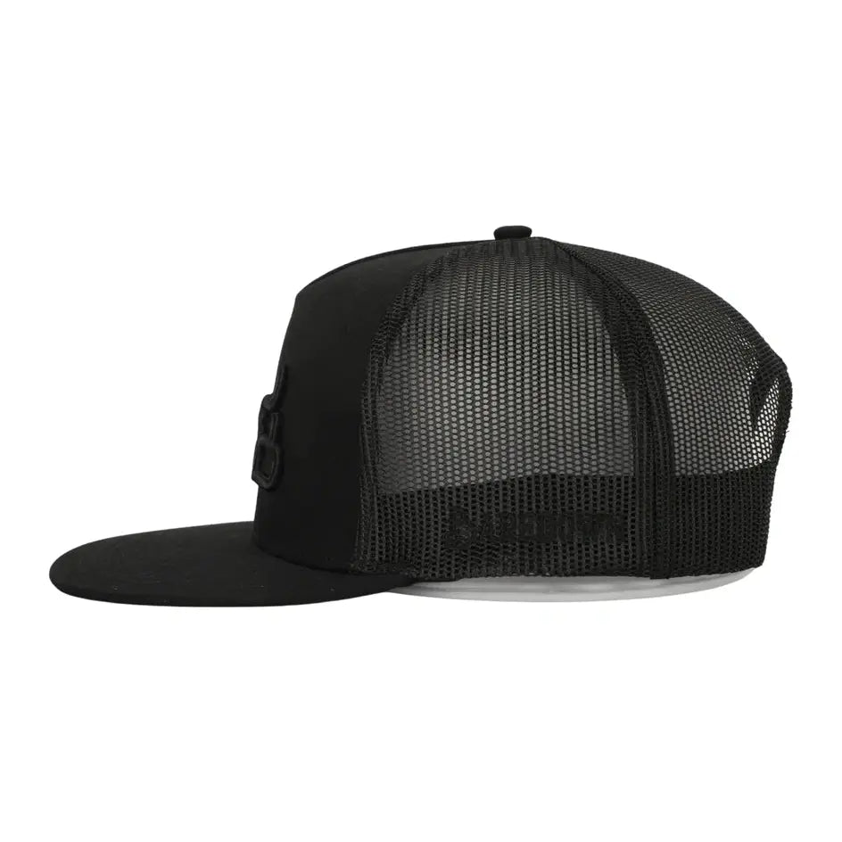 Baredown Brand Unisex Cap Trucker Snapback High Profile Flat Bill Black/Black