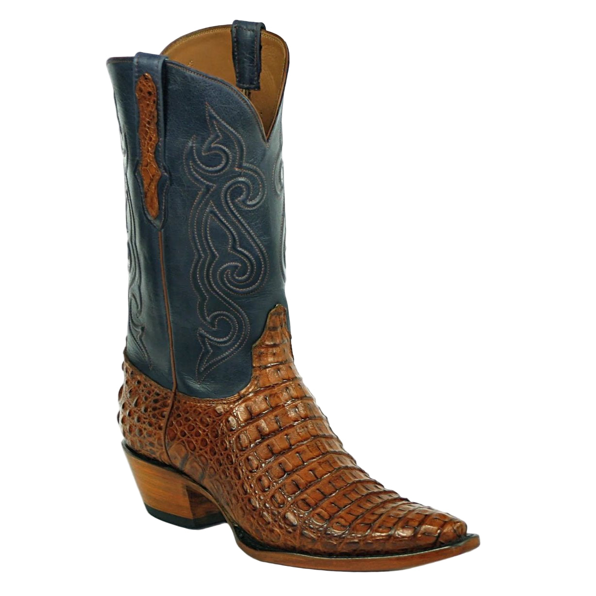 Black Jack Men's Cowboy Boots 12" Exotic 1-Piece Caiman