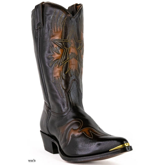 Boulet Men's Cowboy Boots 14" Cowhide Eagle Embossed 7820
