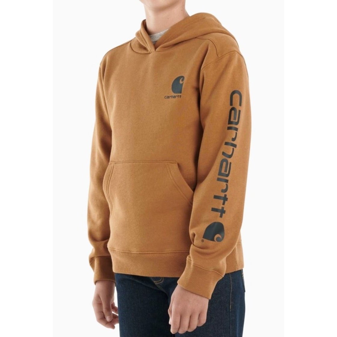Carhartt Boy’s Hoodie Long Sleeve Graphic Carhartt Brown