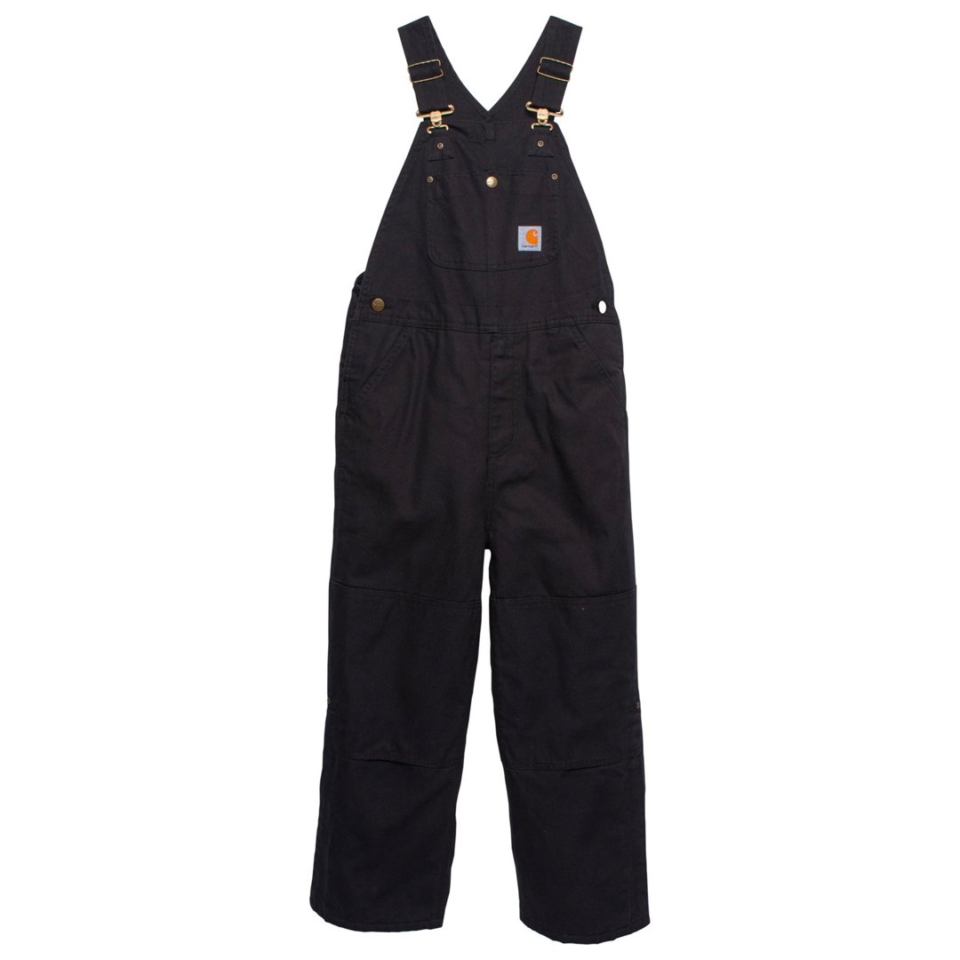 Carhartt Boys Loose Fit Canvas Bib Overalls Insulated Black CM8732