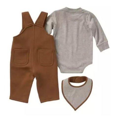 Carhartt Infant 3-Pc Set Onesie, Overall and Bib
