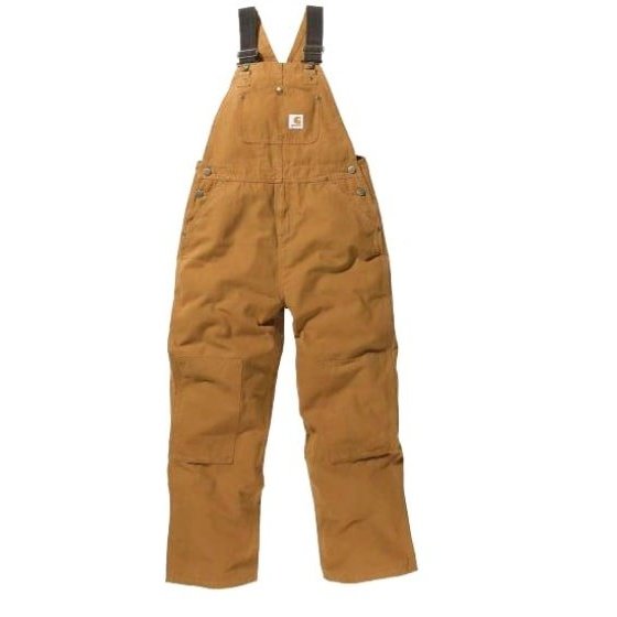 Carhartt Kid's Bib Overalls Duck Unlined Brown