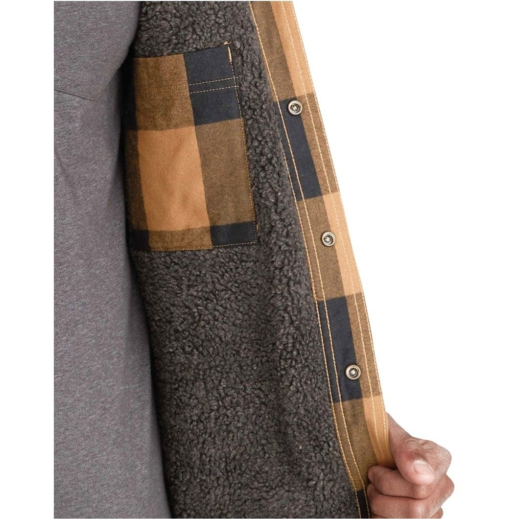 Carhartt Men’s Jacket Snaps Heavyweight Flannel Sherpa Lined