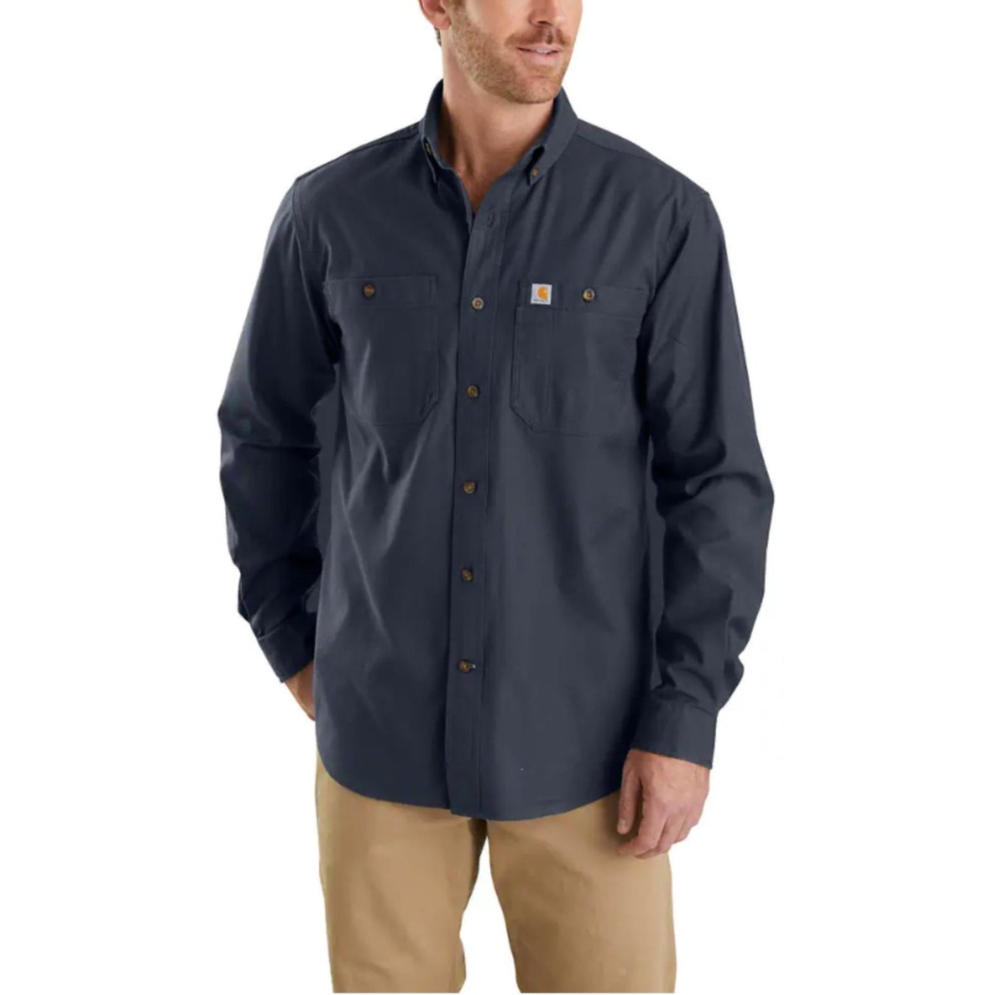 Carhartt Men’s Rugged Flex Relax Fit Midweight Canvas Long-Sleeve Shirt