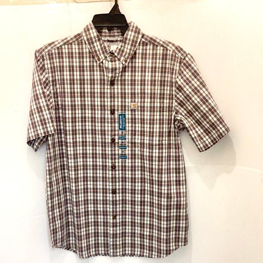 Carhartt Men’s Shirt Short Sleeve Plaid Button Down 102536 - Carhartt