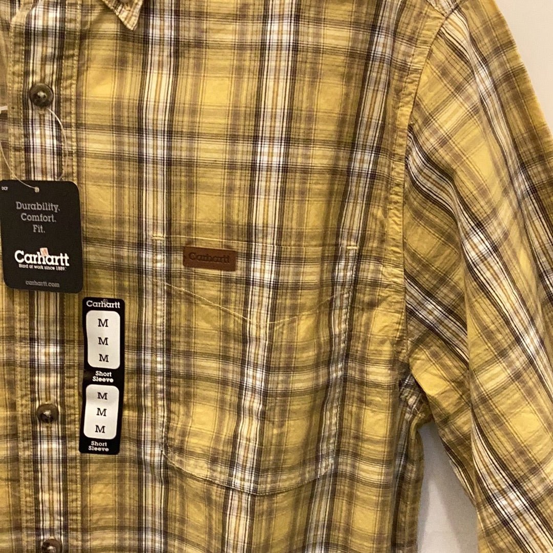 Carhartt Men’s Shirt Casual Short Sleeve Plaid Button Down