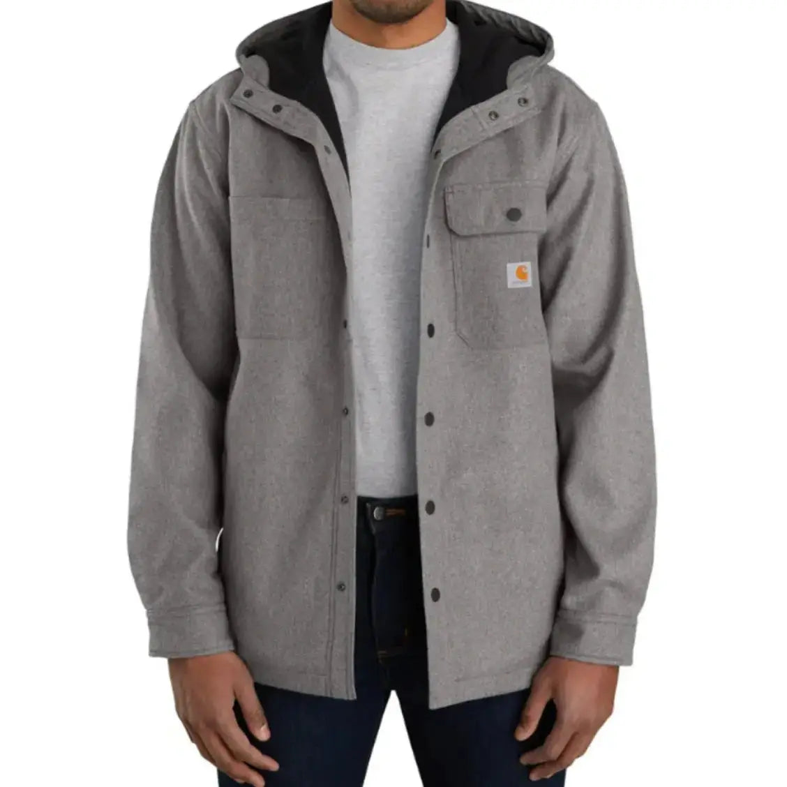 Carhartt Men’s Shirt Jacket Heavyweight Hooded Rain Defender Relaxed Fit