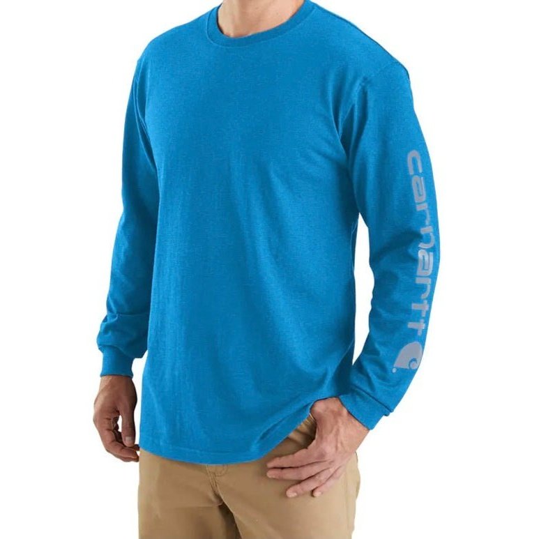 Carhartt Men’s Shirt Loose Fit Long Sleeve T-Shirt Logo