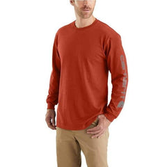 Carhartt Men’s Shirt Loose Fit Long Sleeve T-Shirt Logo
